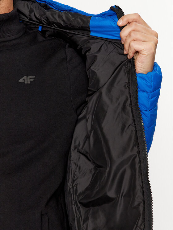 4F 4F Demisezoninė striukė 4FAW23TDJAM240 Mėlyna Regular Fit