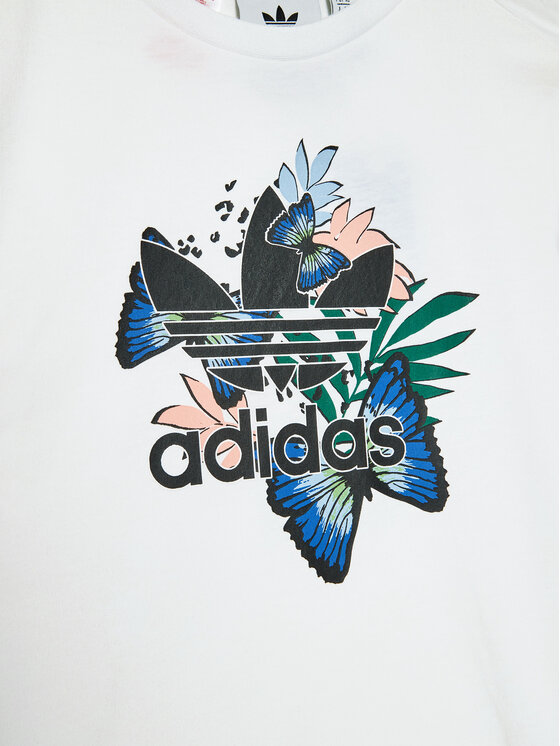 adidas T-Shirt Her Studio London Animal Flower Print H22603 Weiß 
