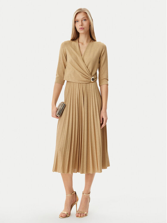 Rinascimento Rinascimento Kokteilinė suknelė CFC0122980003 Auksinė Regular Fit