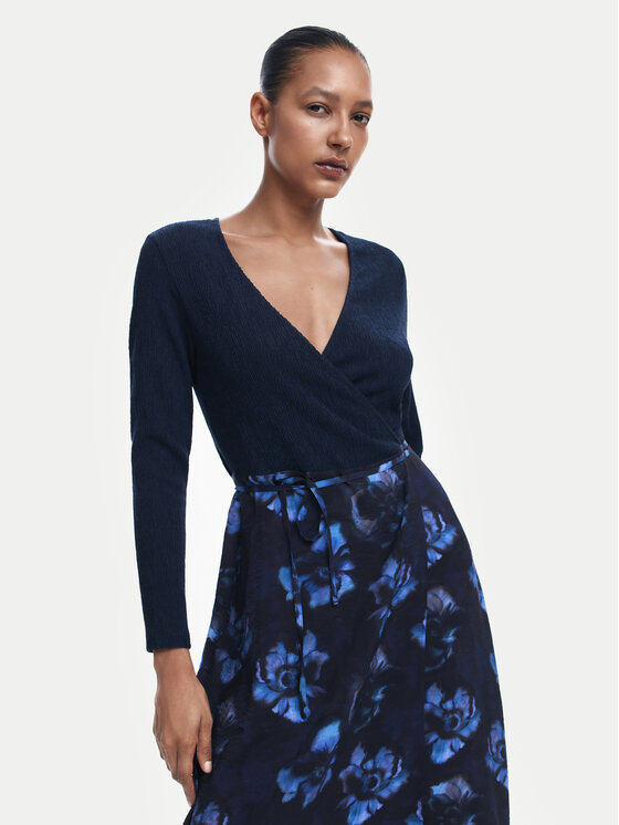 Desigual Desigual Rochie de zi Filadelfia 24WWVW37 Bleumarin Regular Fit