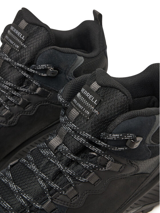 Merrell Merrell Trekingová obuv Speed Strike 2 Leather Mid Waterproof J038071 Černá