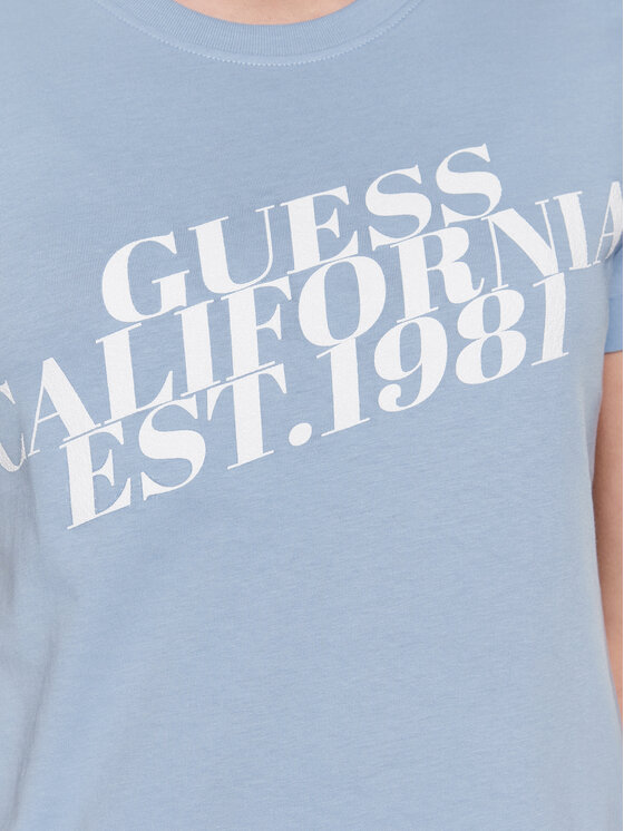 Guess Guess Tričko Aurelia W3RI26 JA914 Modrá Regular Fit