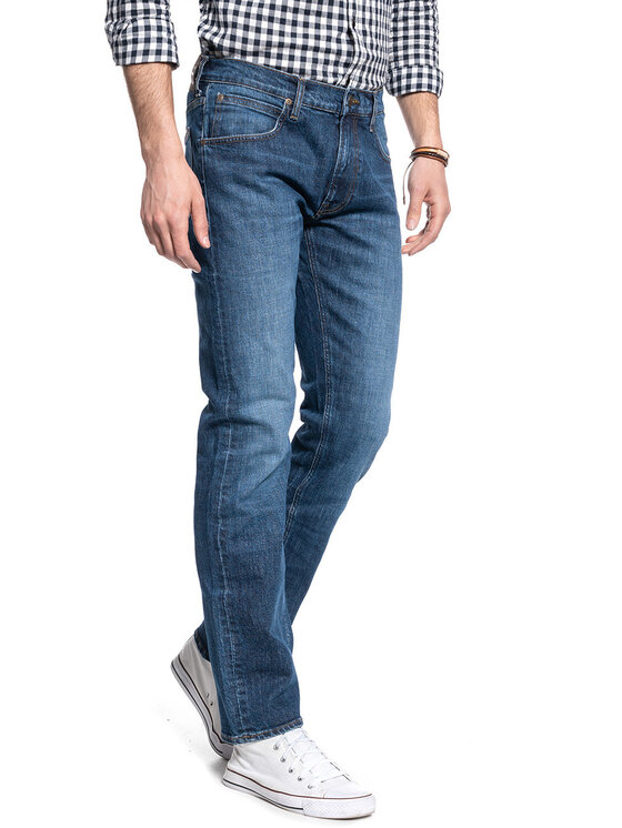 Lee Lee Jeansy L707KNDD Granatowy Regular Fit