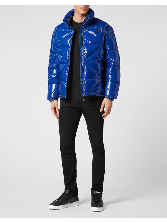 PHILIPP PLEIN PHILIPP PLEIN Kurtka puchowa 159 Błękitny Regular Fit