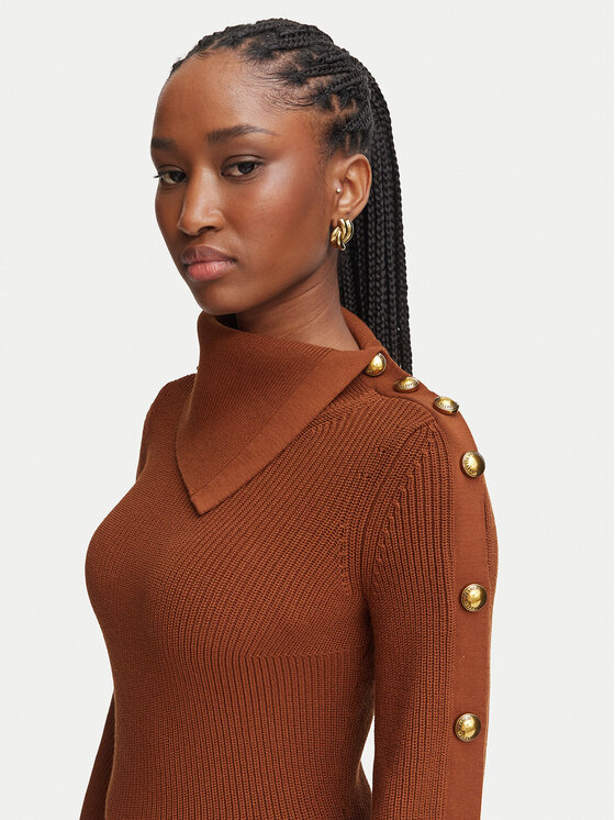 Elisabetta Franchi Elisabetta Franchi Rollkragenpullover MK-03S-66E2-V420 Braun Slim Fit