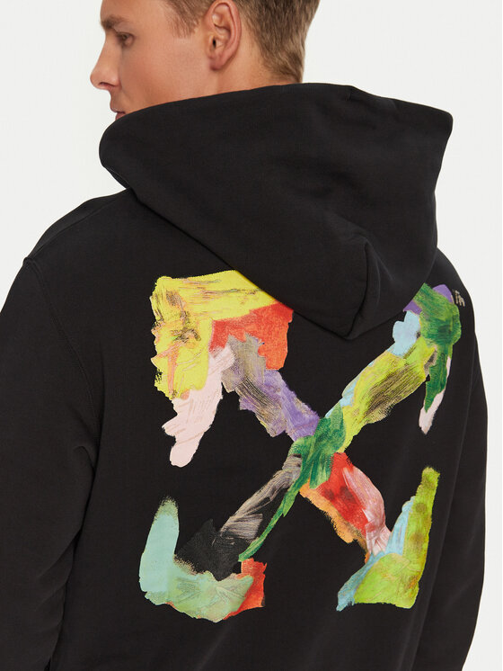 Off-White Off-White Суитшърт OMBB097S23FLE0041084 Черен Regular Fit