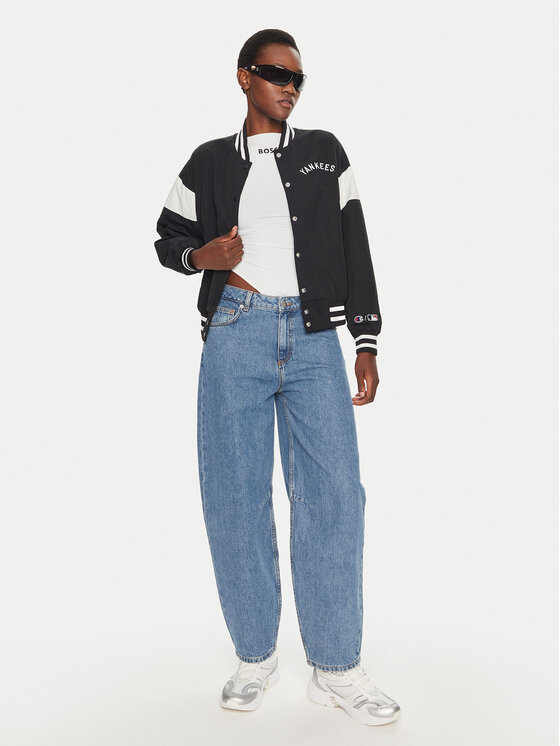 Champion Champion Μπόμπερ μπουφάν Yankees 116470 Μαύρο Loose Fit