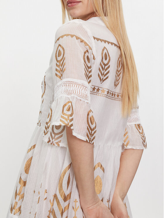 Iconique Iconique Лятна рокля Rachel IC24-021 Бял Regular Fit