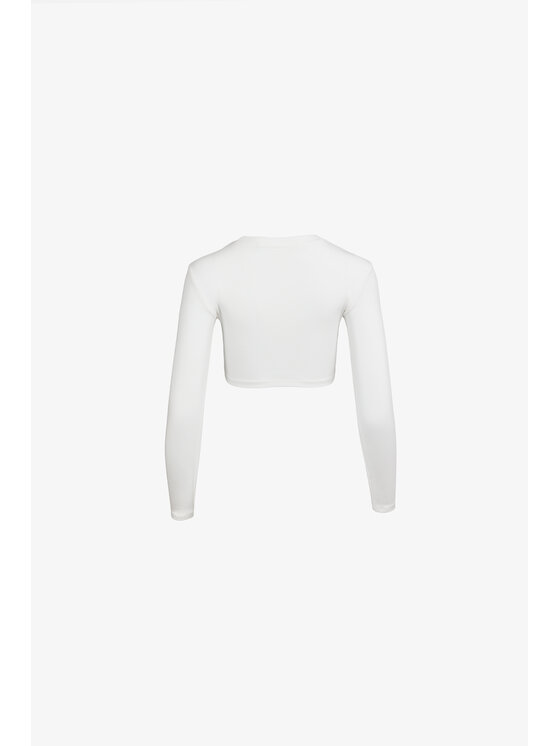 LE POSSÉ LE POSSÉ Top TKZDR Biały Slim Fit