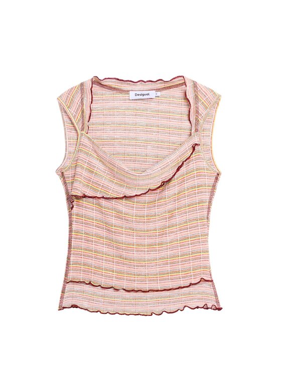 Desigual Desigual Top TS_VILNA Pomarańczowy Regular Fit