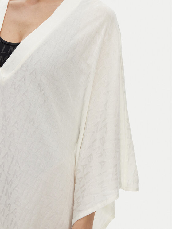 Balmain Balmain Pareo kendő BKA282120 Ekru Regular Fit