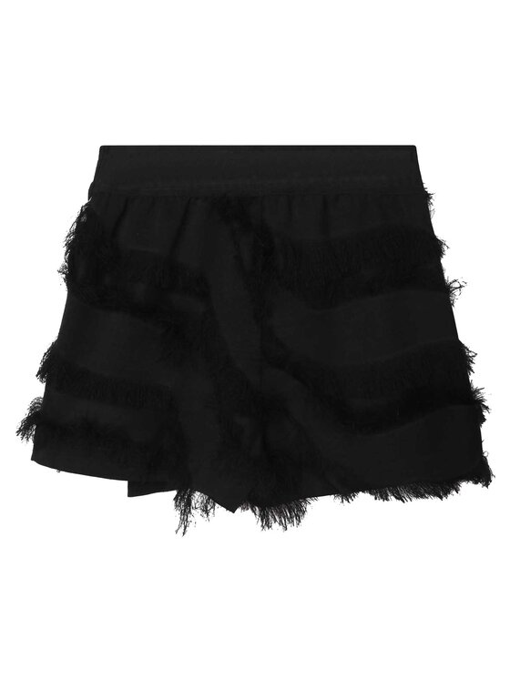 Pantaloncini di tessuto D34A97 D Nero Regular Fit