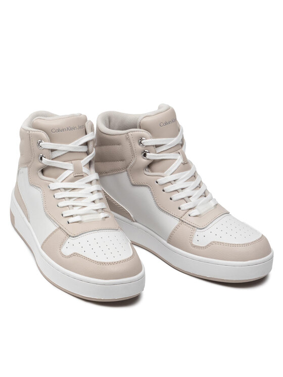 Calvin Klein Jeans Sneakersy Basketball Cupsole Mid YW0YW00505 Beżowy
