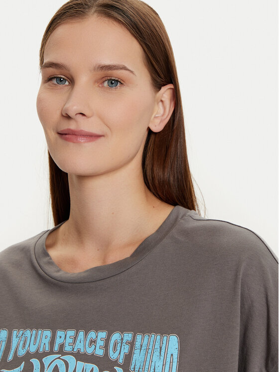 Noisy May Noisy May Póló Ida 27033306 Szürke Loose Fit