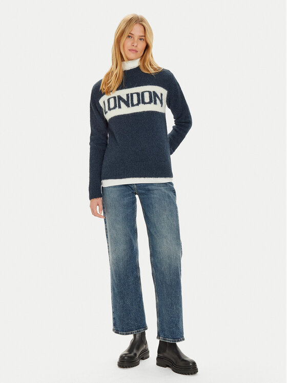 Pepe Jeans Pepe Jeans Sweater Hilda PL702227 Sötétkék Regular Fit