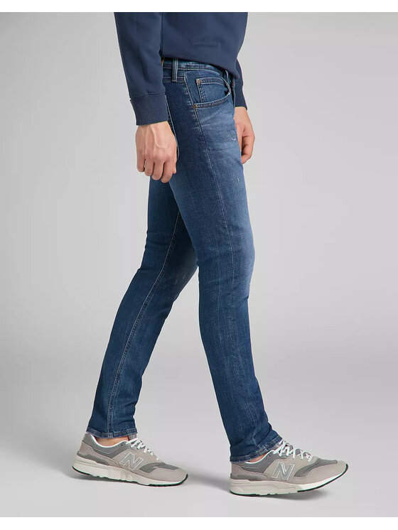 Lee Lee Jeansy LUKE Niebieski Slim Fit