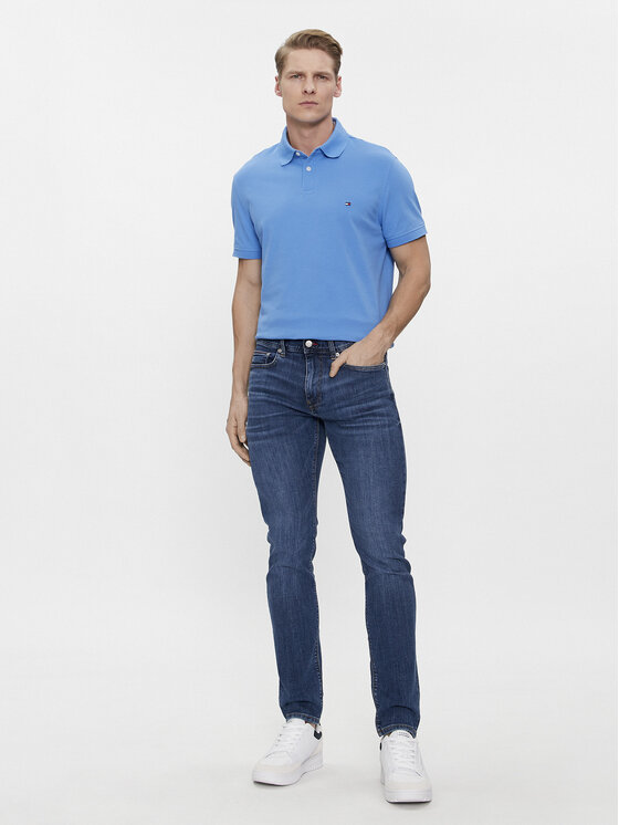 Tommy Hilfiger Tommy Hilfiger Pólóing 1985 MW0MW17770 Kék Regular Fit