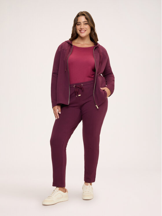 Fiorella Rubino Fiorella Rubino Spodnie materiałowe P856L002443N036 Bordowy Slim Fit