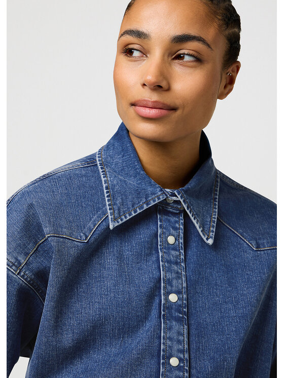 Wrangler Wrangler Vestito da giorno DARTED SKIRT DRESS Blu Regular Fit