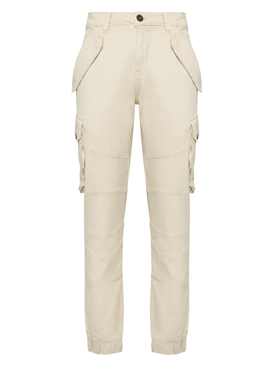 Alpha Industries Alpha Industries Kalhoty z materiálu Combat 126215 Écru Slim Fit