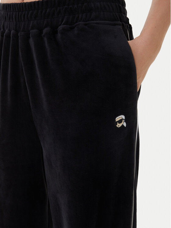 KARL LAGERFELD KARL LAGERFELD Teplákové nohavice B1W10022 Čierna Regular Fit