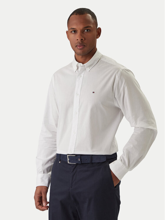 Tommy Hilfiger Tommy Hilfiger Ing Core Flex Poplin MW0MW25035 Fehér Regular Fit