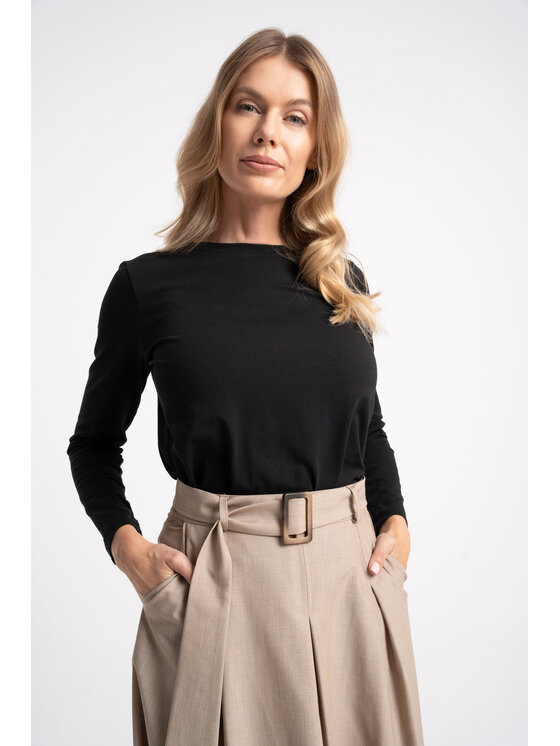 CLICK CLICK Bluzka 10-7006 Czarny Regular Fit
