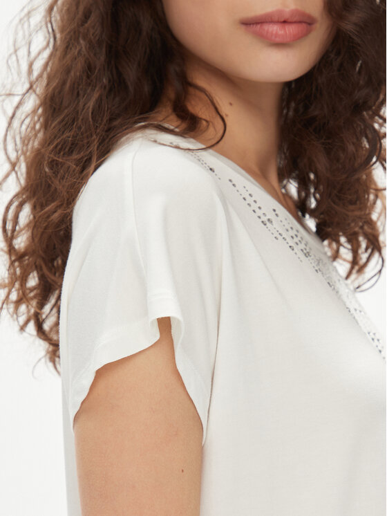 Liu Jo Liu Jo Tricou TA4194 JS360 Écru Regular Fit