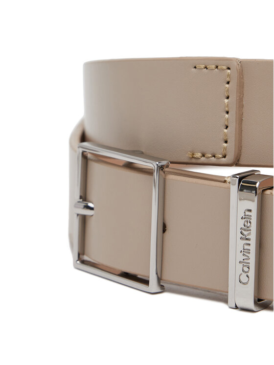 Calvin Klein Calvin Klein Pasek Damski Branded Loop Square Belt 2.5 K60K612866 Beżowy