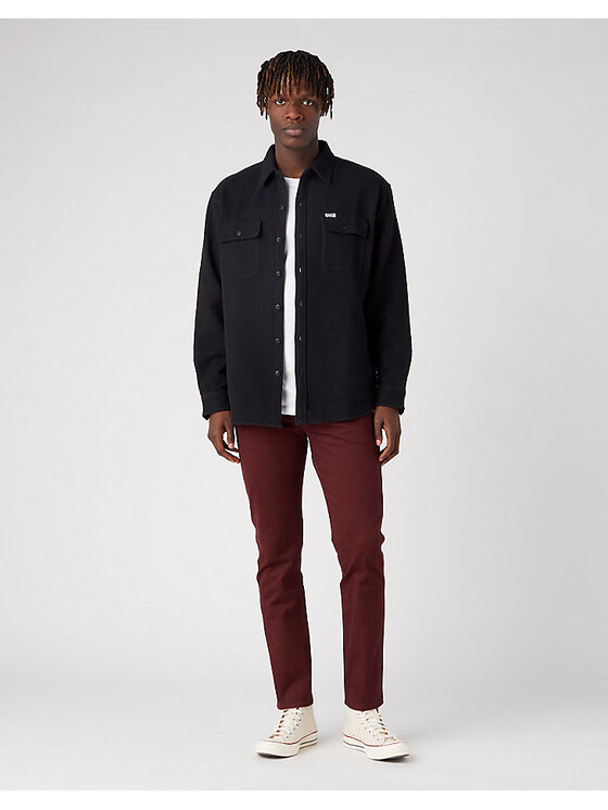 Wrangler Wrangler Spodnie materiałowe LARSTON Czerwony Slim Fit