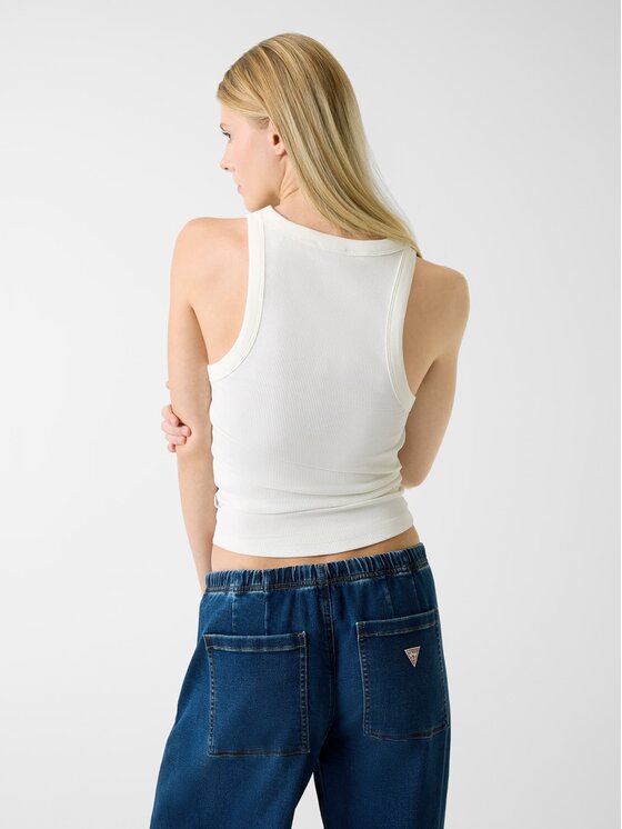 Guess Jeans Guess Jeans Top 180345 Beżowy Classic Fit