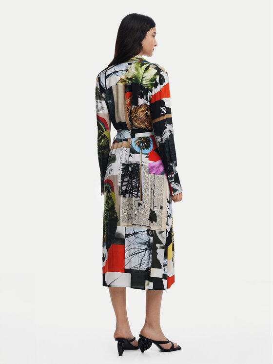 Desigual Desigual Φόρεμα πουκάμισο Collage 25SWVW45 Έγχρωμο Regular Fit