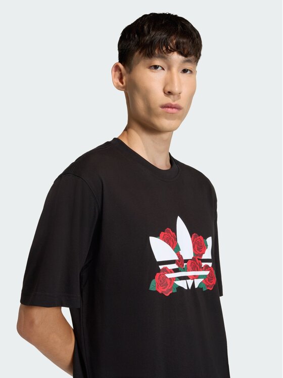 adidas adidas T-Shirt Trefoil Series Roses Czarny Loose Fit