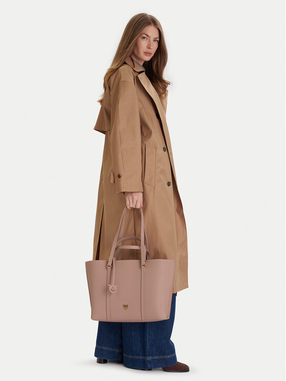 PINKO PINKO Kabelka Carrie Shopper Big AI 24-25 PLTT 102832 A1LF Ružová