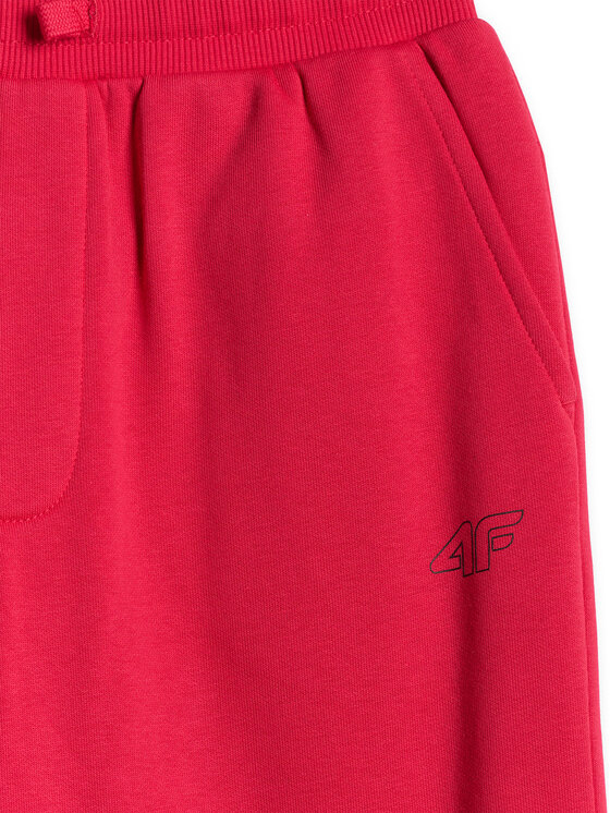 4F 4F Spodnie dresowe BASIC+ Czerwony Regular Fit