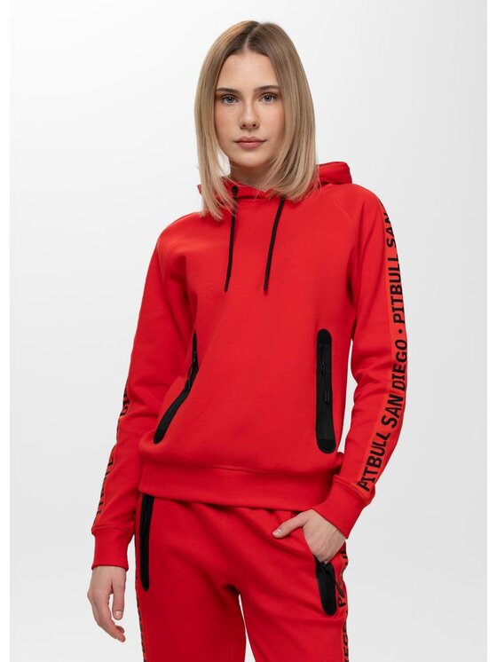 PITBULL PITBULL Bluza TAPE EXPLORY Czerwony Regular Fit