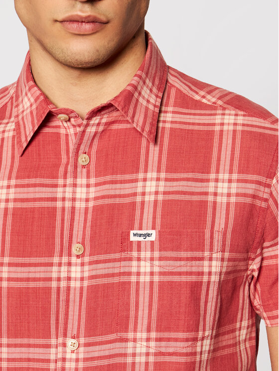 Wrangler Wrangler Camicia 1 Pkt Shirt W5J6OEXER 112130186 Rosso Regular Fit