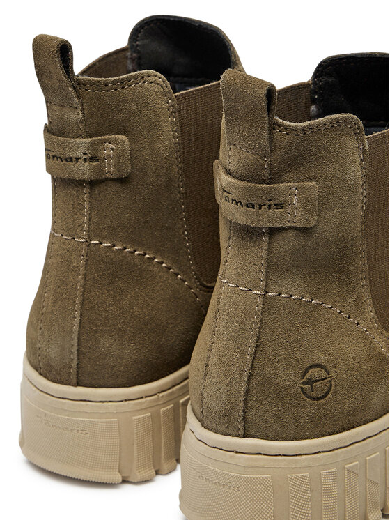 Tamaris Tamaris Kotníková obuv s elastickým prvkem 1-25405-43 Khaki