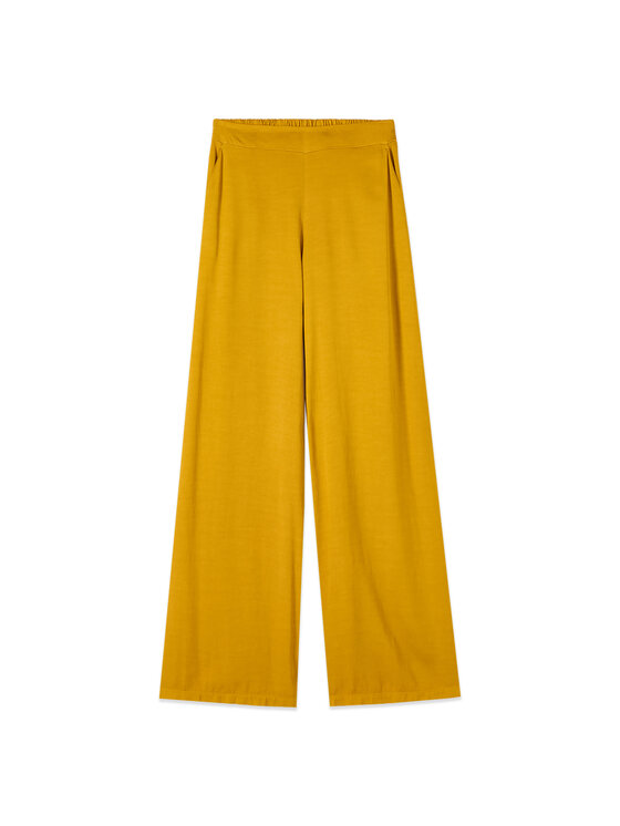 Oltre Oltre Pantaloni di tessuto P00QJ002443N002 Giallo Baggy Fit