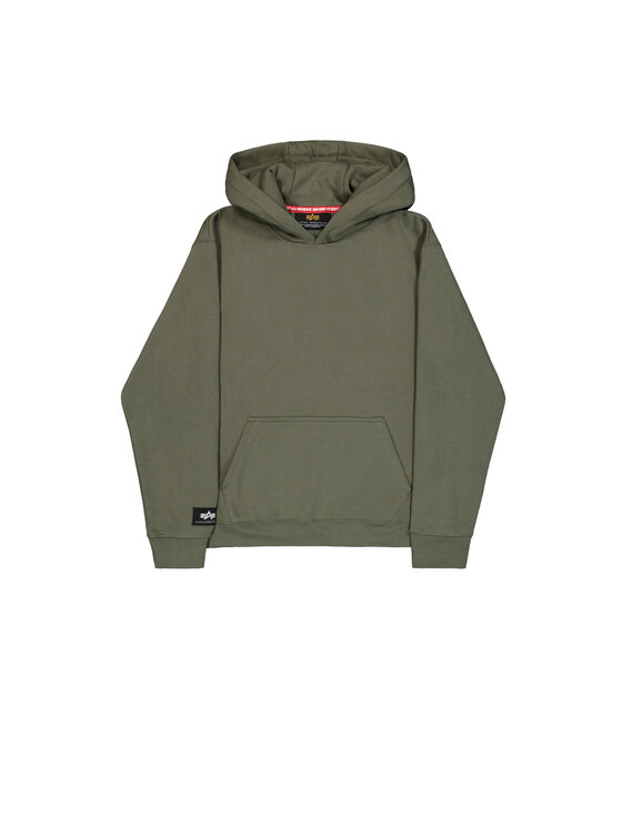 Alpha Industries Alpha Industries Mikina Label Backprint Hoodie Zelená Regular Fit