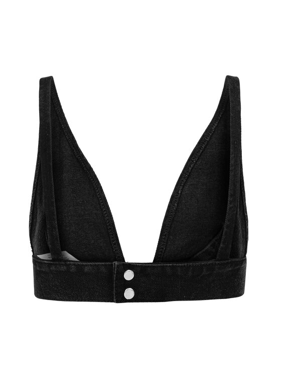 MissDenim MissDenim Top Denim Bra Czarny Basic Fit