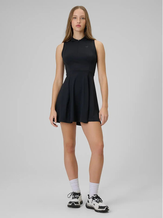 4F 4F Sukienka letnia 4FWSS26TDREF183-20 Czarny Active Fit