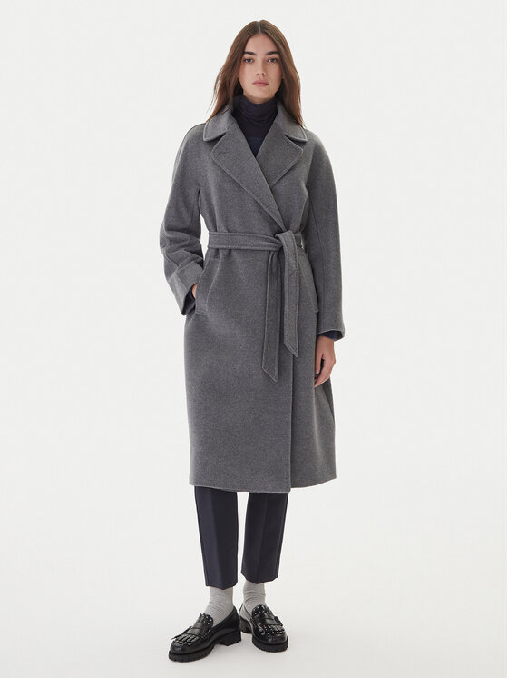 Weekend Max Mara Weekend Max Mara Vlněný kabát Resina 2525016102 Šedá Regular Fit