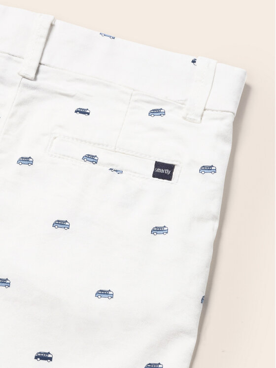 Mayoral Mayoral Komplet polo i spodenki 1296 Biały Regular Fit