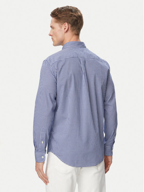 Tommy Hilfiger Tommy Hilfiger Hemd Gingham MW0MW43319 Blau Regular Fit