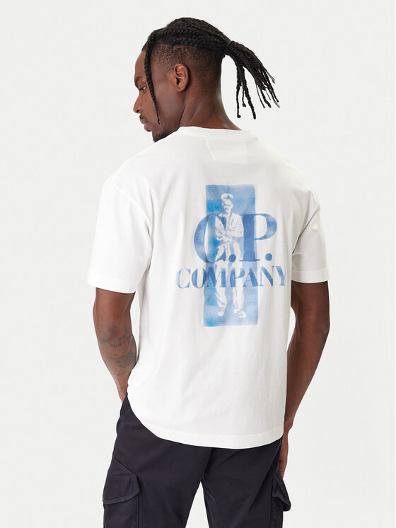 C.P. Company C.P. Company Tricou 20CMTS143A110579W Écru Regular Fit
