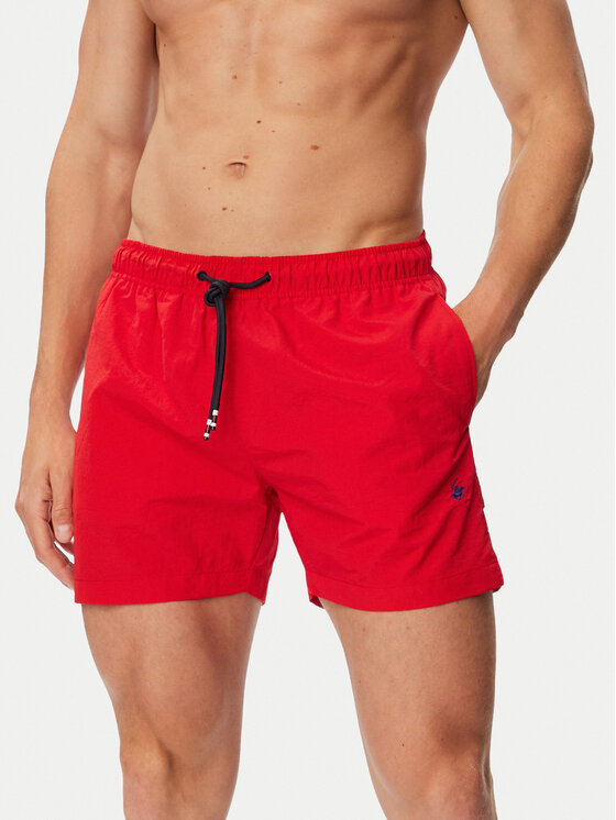Beverly Hills Polo Club Beverly Hills Polo Club Plaukimo šortai P-SS26M-UNION-0057 Raudona Regular Fit
