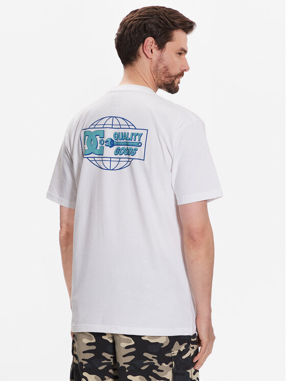 DC Shoes DC Shoes T-Shirt Quality Goods ADYZT05235 Biały Relaxed Fit