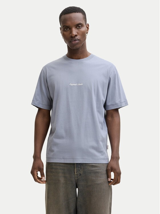Jack & Jones Tricou Norrebro Emb 12282892 Albastru Regular Fit