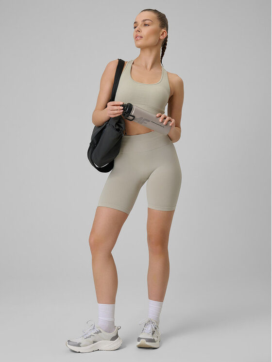 4F 4F Szorty sportowe MULTI ACTIVE Kremowy Slim Fit